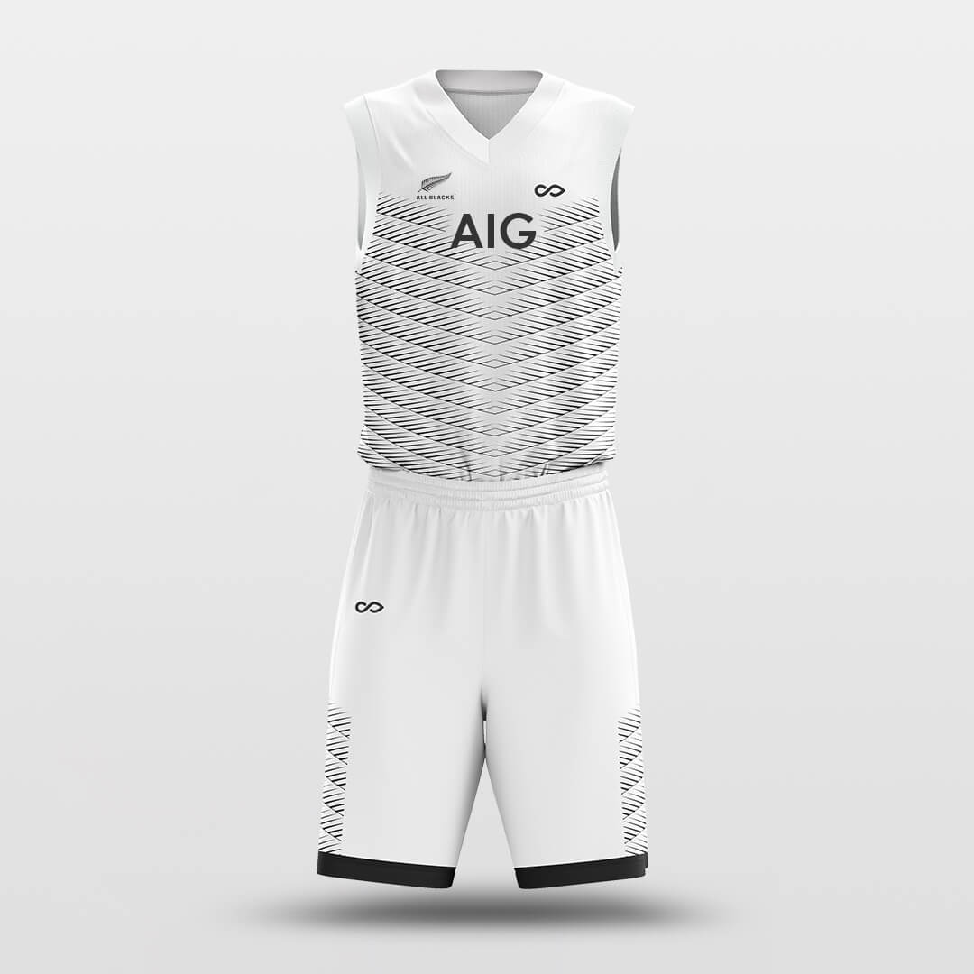 Cikers Sports Basketball Uniforms White / S Razor - Custom Sublimated Basketball Uniform Set