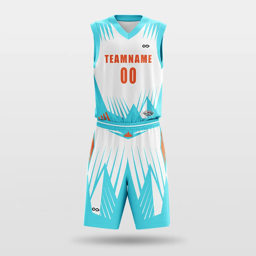 Cikers Sports Blue&White / S Thorns - Customized Sublimated Basketball Set