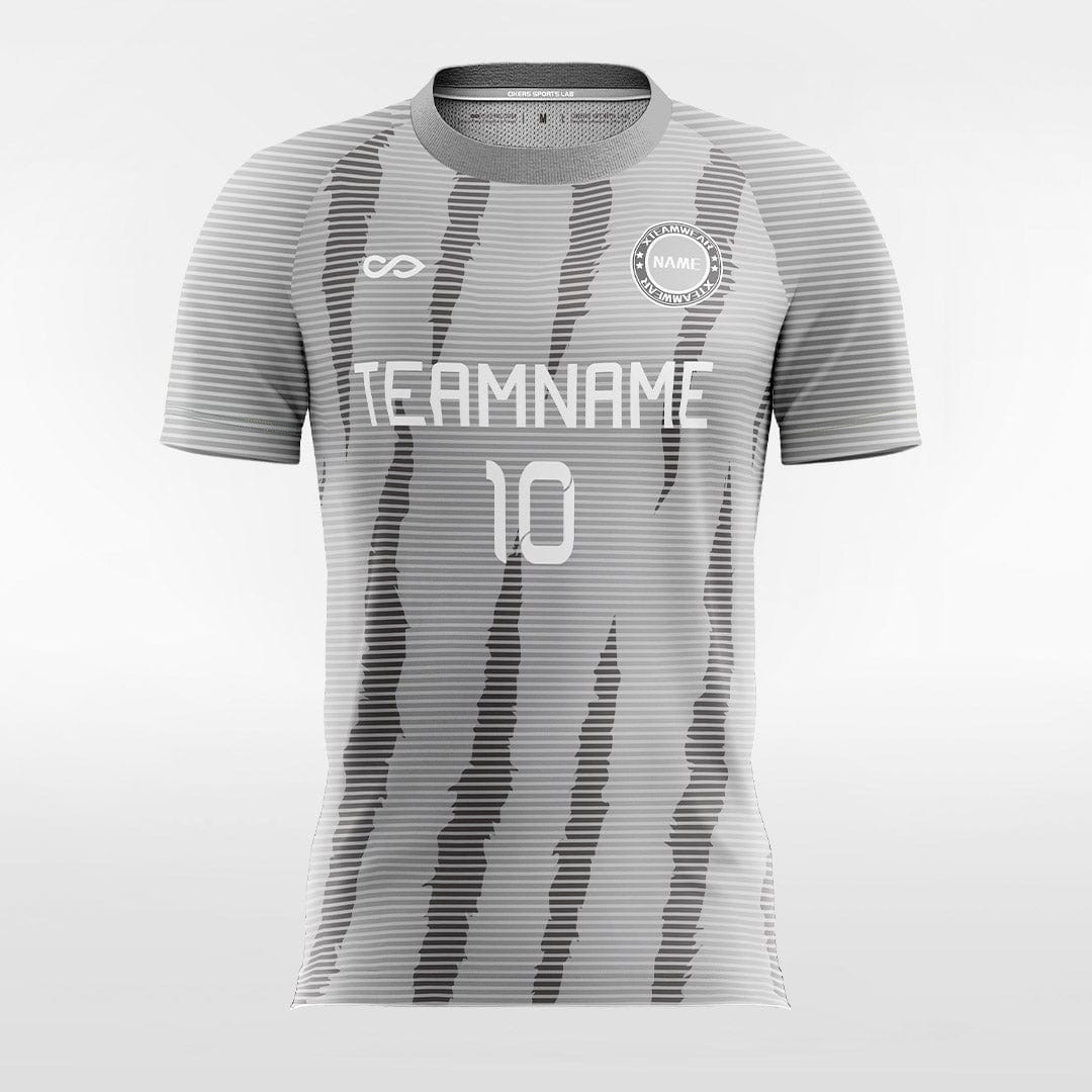 Cikers Sports Gray / S Zebrafish - Customized Men's Sublimated Soccer Jersey