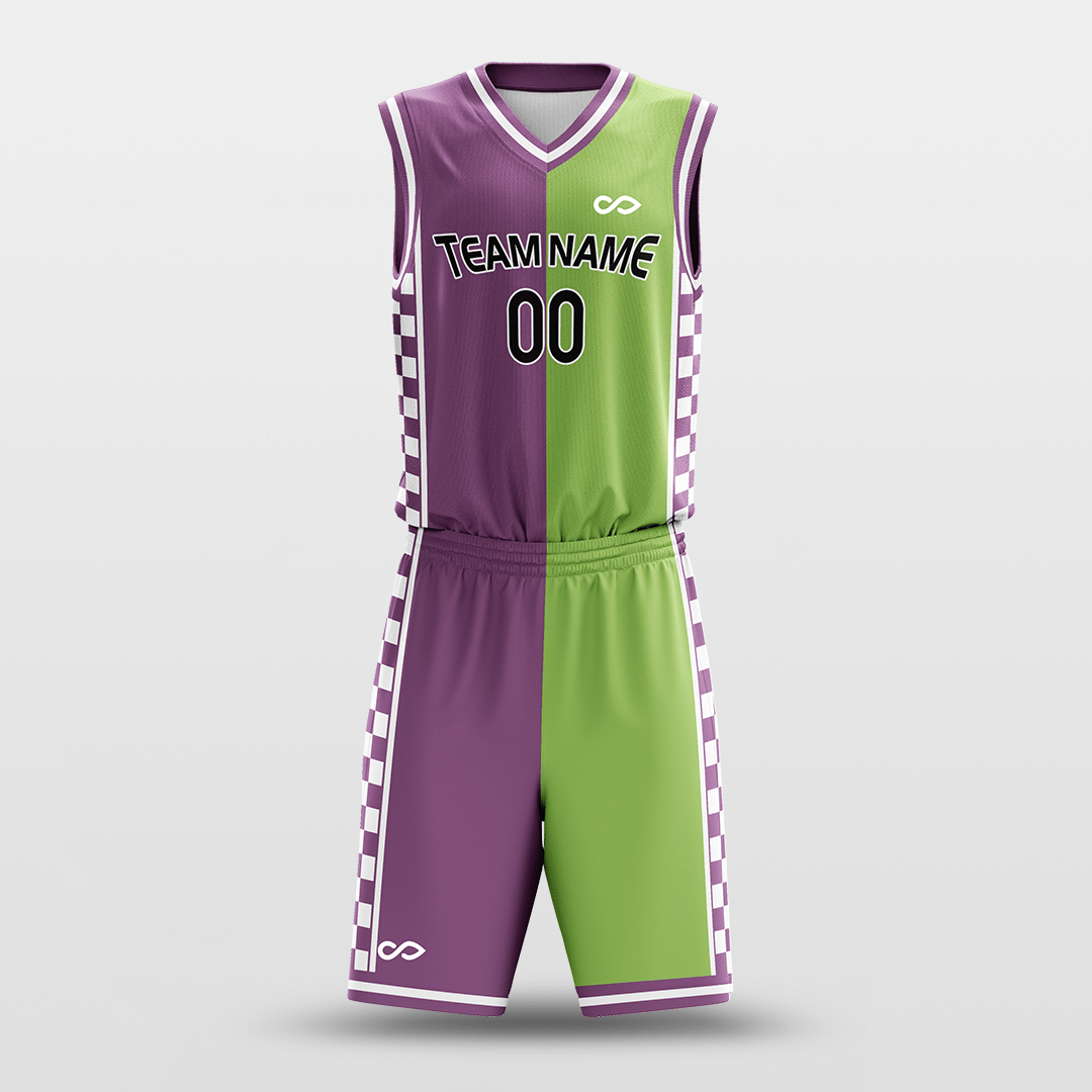Cikers Sports Green&Purple / S Classic 61 - Customized Sublimated Basketball Set