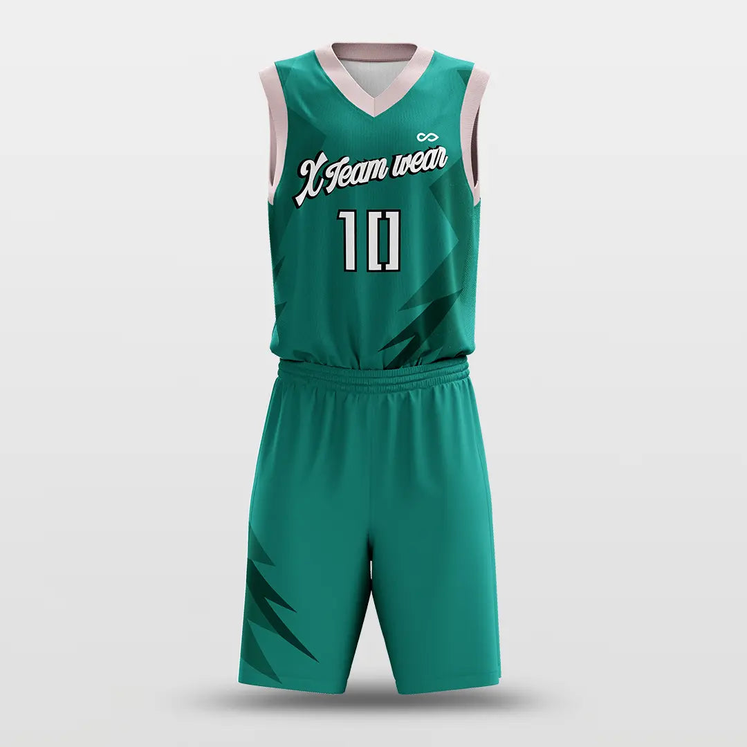 Cikers Sports GREEN / S CLASSIC2 - Customized Sublimated Basketball Set