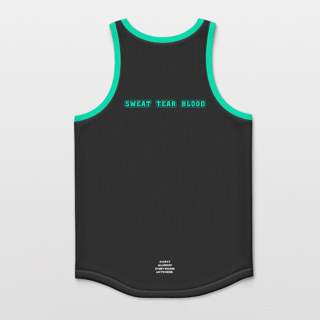Cikers Sports Green Tech - Customized Basketball Jersey Sleeveless