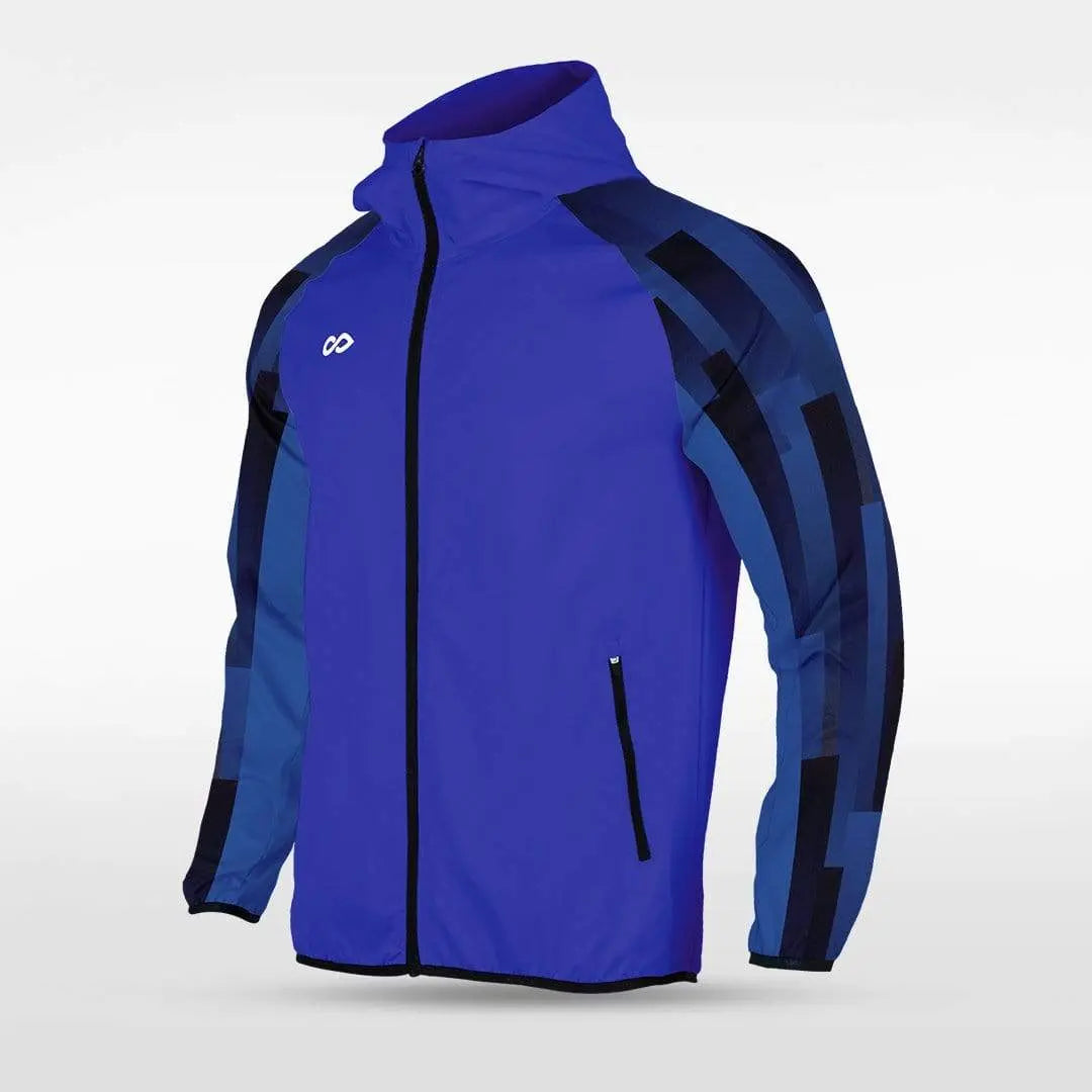 Cikers Sports Jackets Blue / S Embrace Urban Forest - Customized Men's Sublimated Full-Zip Waterproof