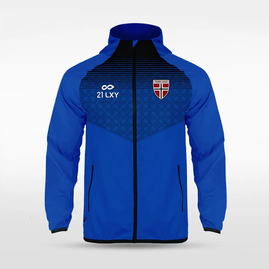 Cikers Sports Jackets Blue / S Historic Greek - Customized Men's Sublimated Full-Zip Waterproof