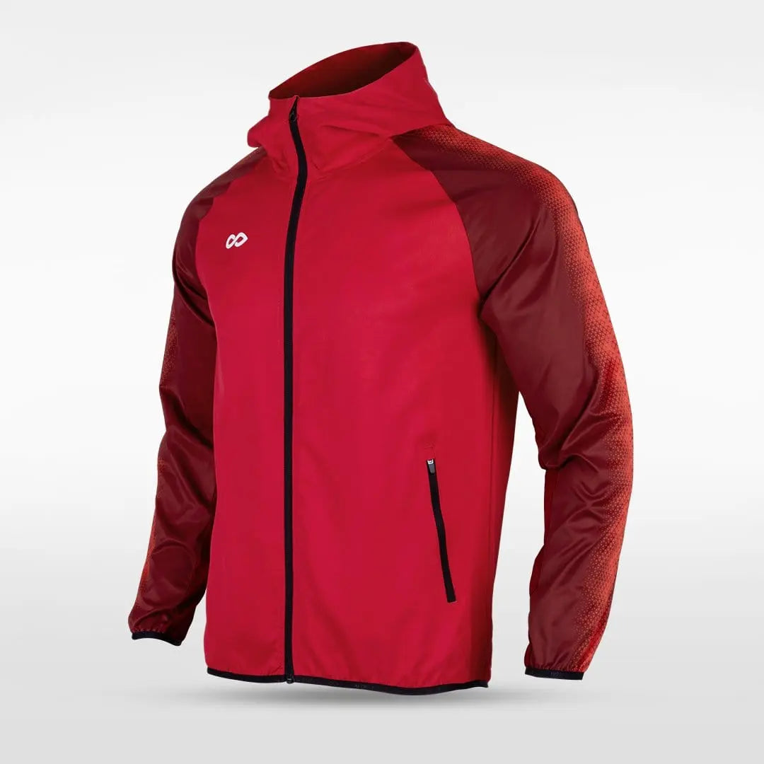 Cikers Sports Jackets Red / S Embrace Radiance - Customized Men's Sublimated Full-Zip Waterproof