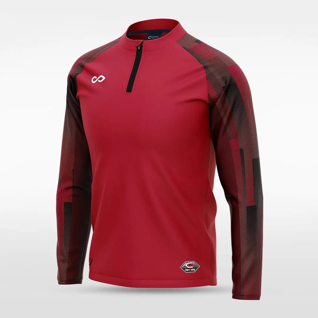 Cikers Sports Jackets Red / S Embrace Urban Forest - Customized Men's 1/4 Zip Jacket