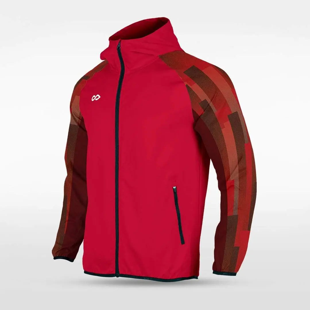 Cikers Sports Jackets Red / S Embrace Urban Forest - Customized Men's Sublimated Full-Zip Waterproof