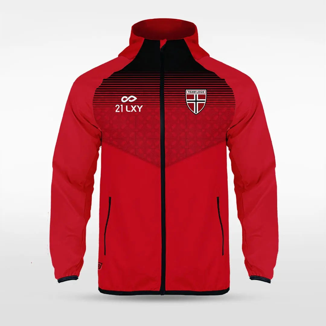 Cikers Sports Jackets Red / S Historic Greek - Customized Men's Sublimated Full-Zip Waterproof
