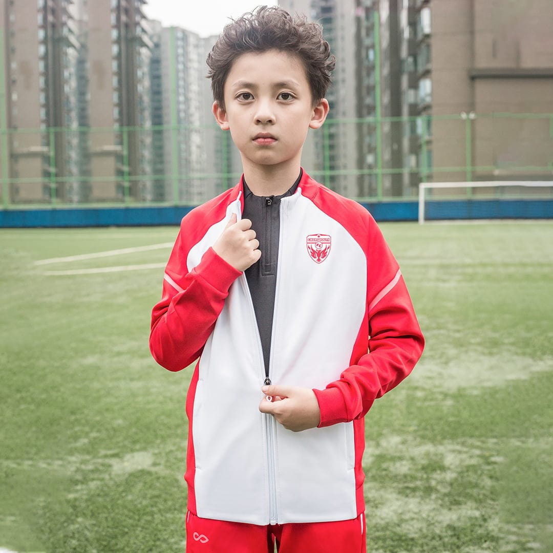 Cikers Sports Jackets Red&White / 120 Pure - Customized Kids Zipper-Up Jacket