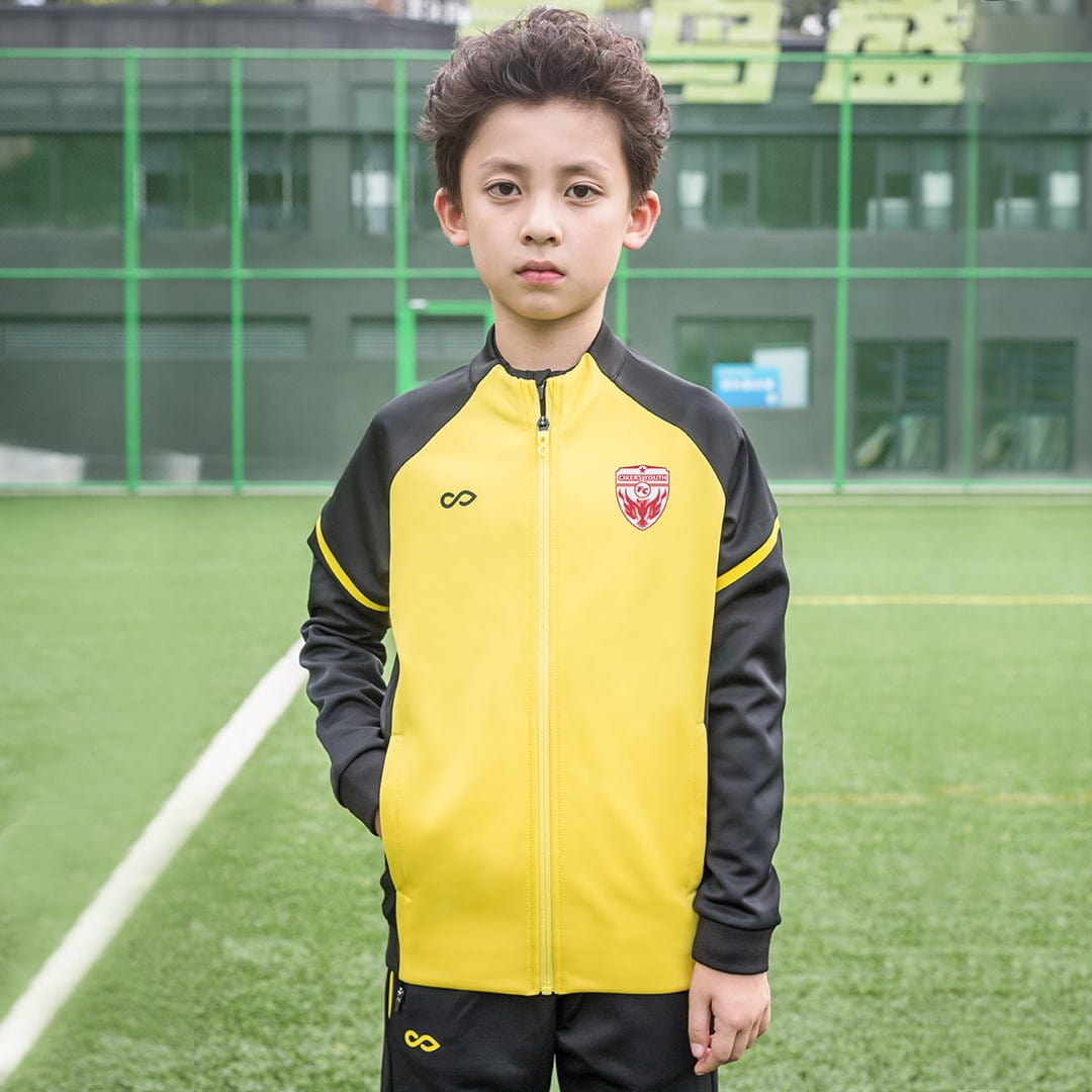 Cikers Sports Jackets Yellow / 120 Pure - Customized Kids Zipper-Up Jacket