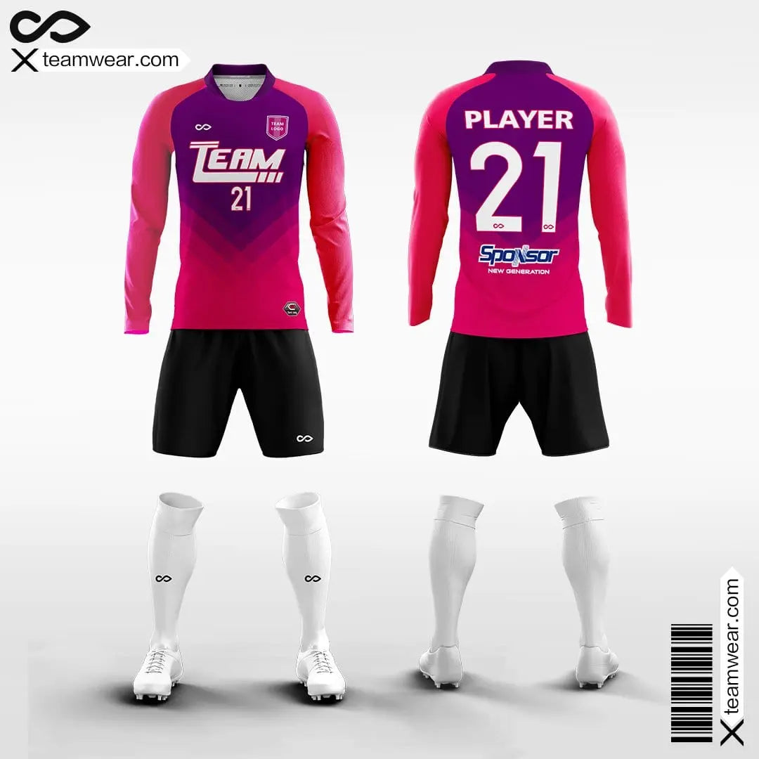 Cikers Sports Purple / S Continent - Men's Sublimated Long Sleeve Football Kit
