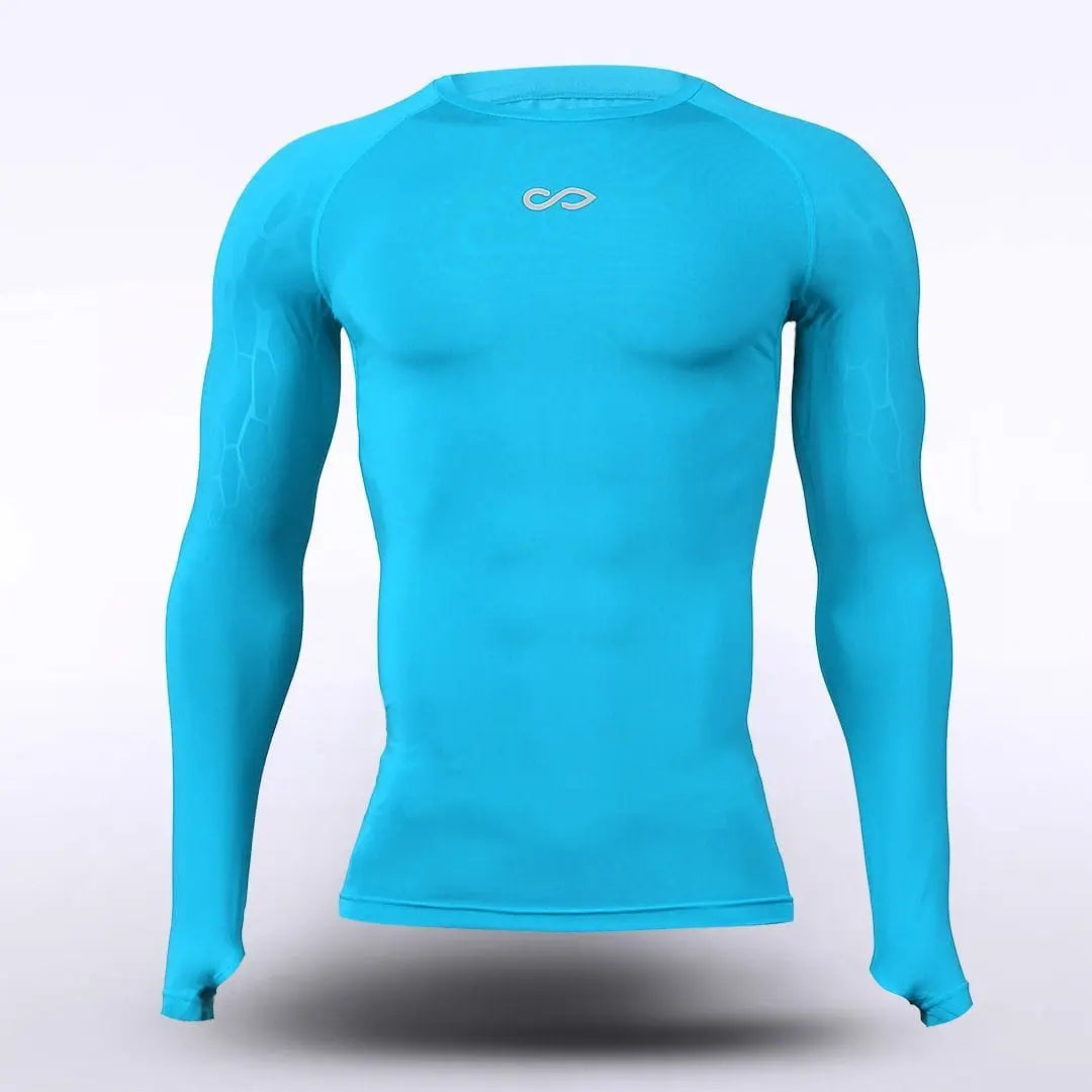Cikers Sports Running Clothing Sky Blue / S Dragon Vein - Adult Long Sleeve Compression Top