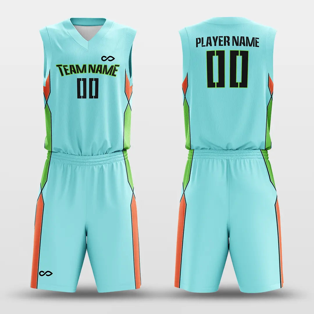 Cikers Sports Sea Salt - Customized Sublimated Basketball Set