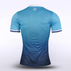 Cikers Sports Soccer Jersey Blue Fire - Men's Sublimated Football Shirt