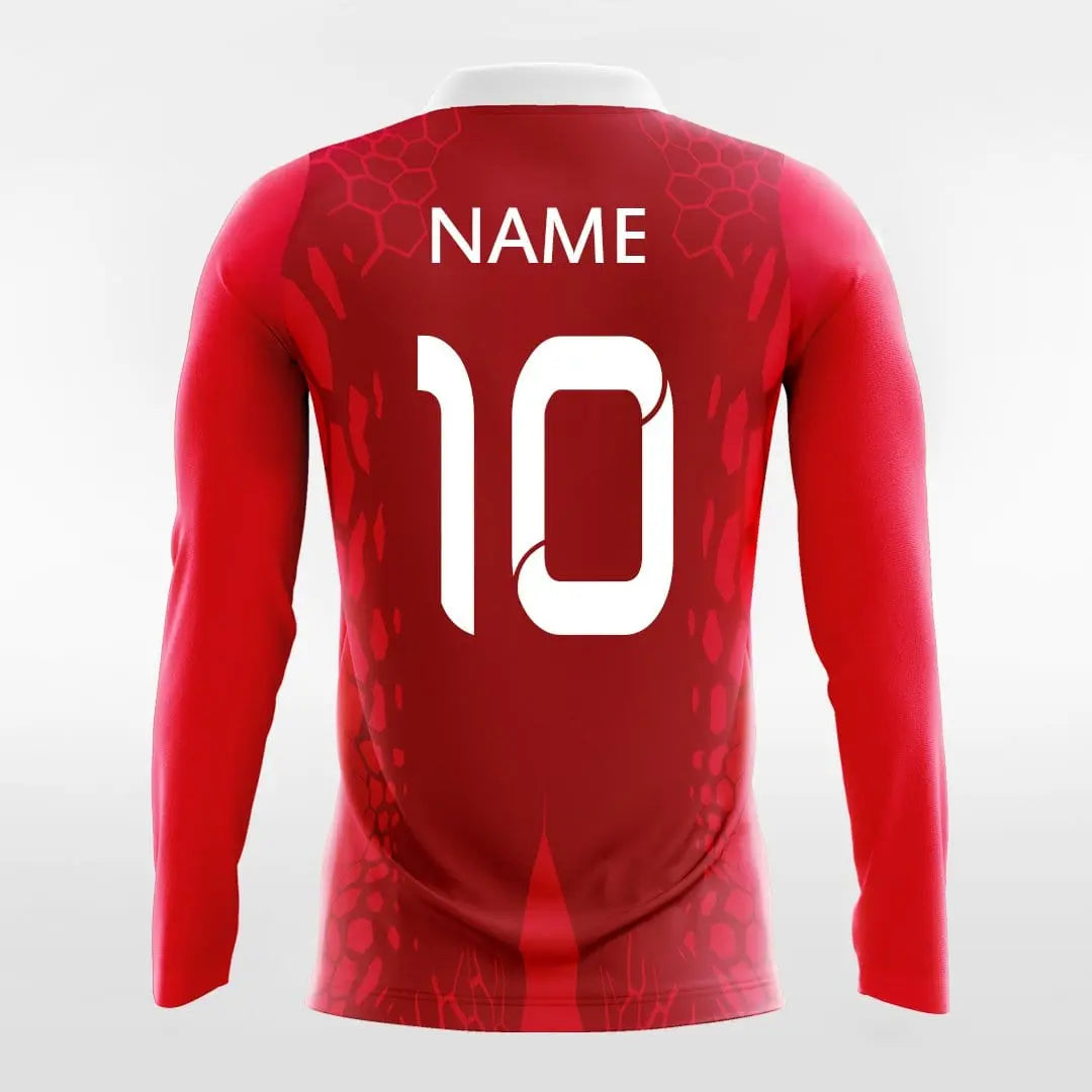 Cikers Sports Soccer Jersey Dragon Vein - Customized Men's Long Sleeve Soccer Jersey