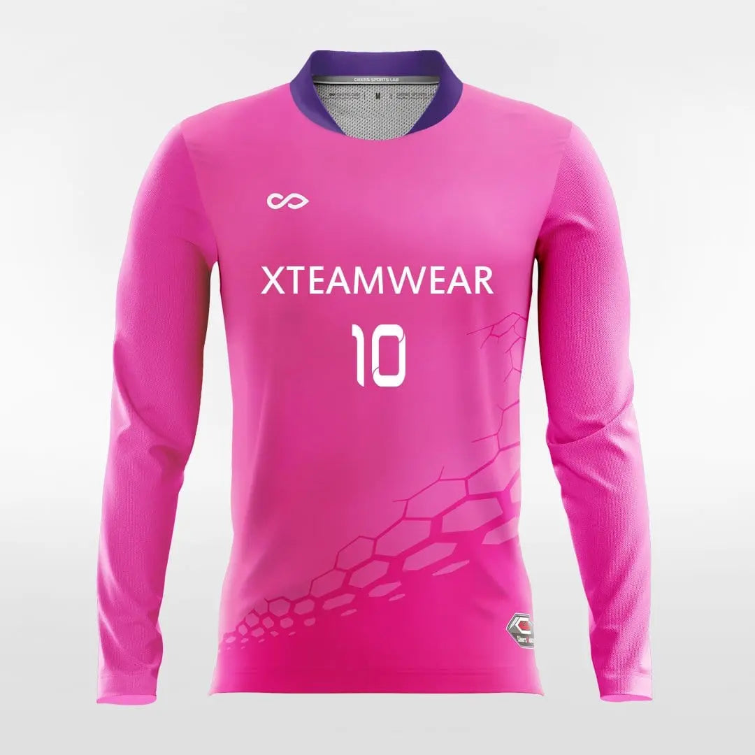 Cikers Sports Soccer Jersey Pink / S Dragon Vein - Customized Men's Long Sleeve Soccer Jersey