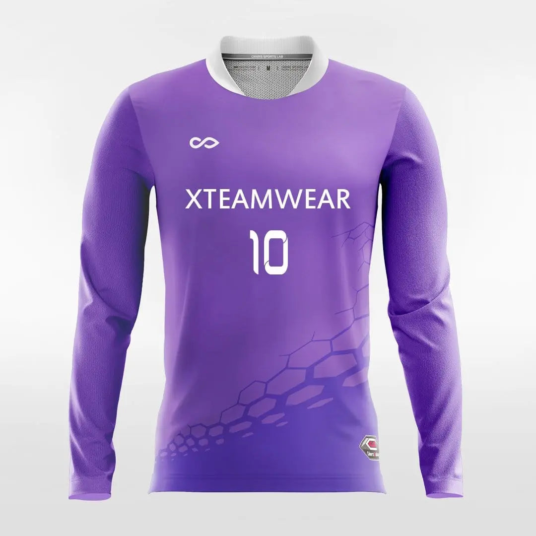 Cikers Sports Soccer Jersey Purple / S Dragon Vein - Customized Men's Long Sleeve Soccer Jersey