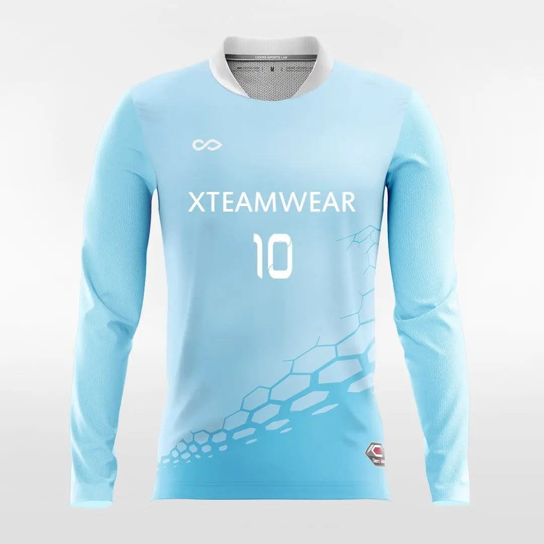 Cikers Sports Soccer Jersey Sky Blue / S Dragon Vein - Customized Men's Long Sleeve Soccer Jersey