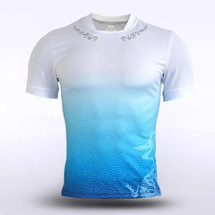 Cikers Sports Soccer Jersey White / S Blue Fire - Men's Sublimated Football Shirt