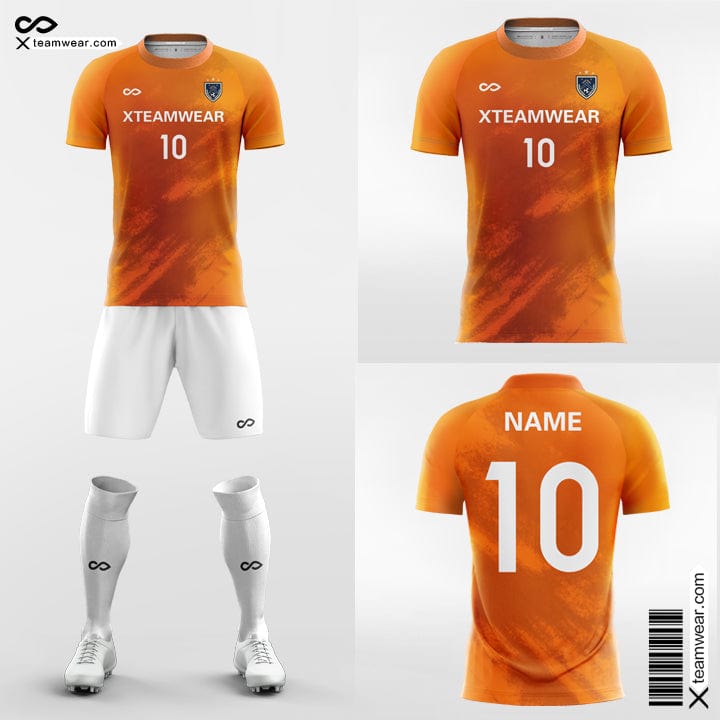 Cikers Sports Soccer Uniforms Orange / S Sand Print - Men Custom Soccer Uniforms Sublimated