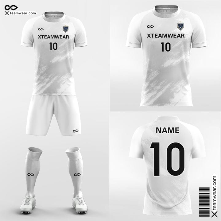 Cikers Sports Soccer Uniforms White and Grey / S Sand Print - Men Custom Soccer Uniforms Sublimated