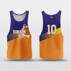 Cikers Sports Sun Fire - Customized Reversible Quick Dry Basketball Jersey