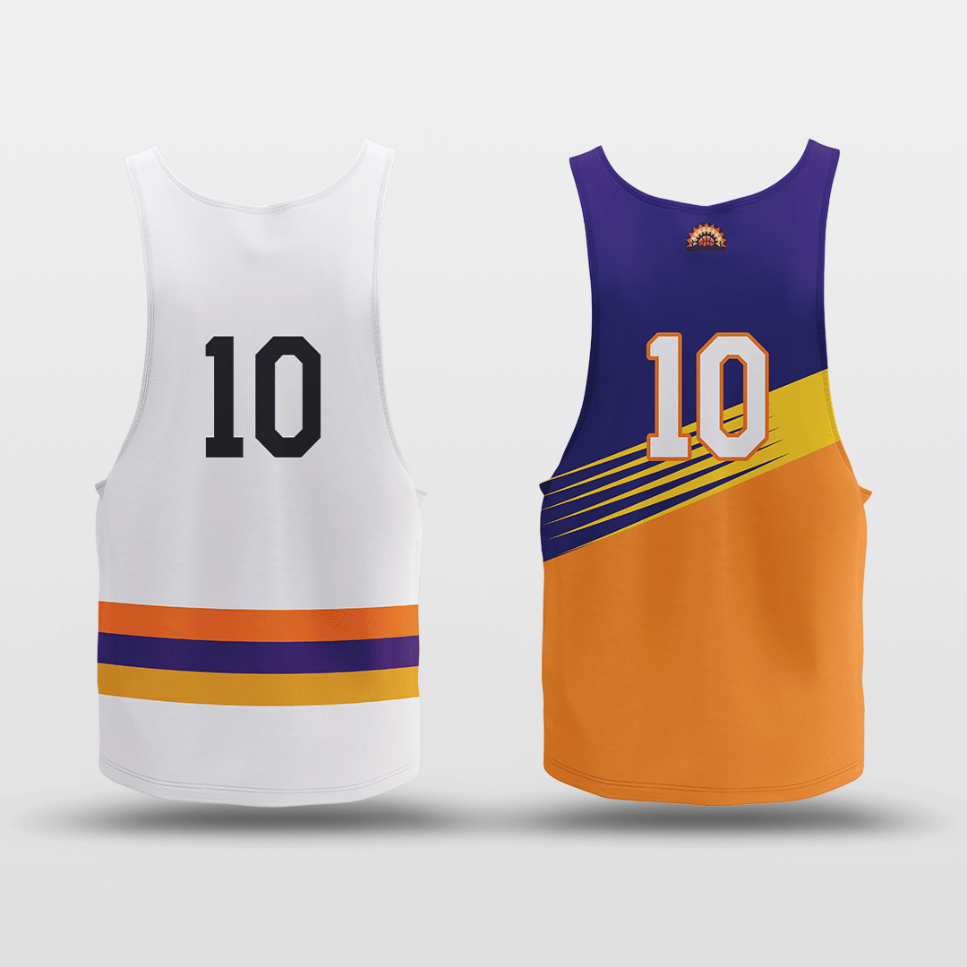 Cikers Sports Sun Fire - Customized Reversible Quick Dry Basketball Jersey