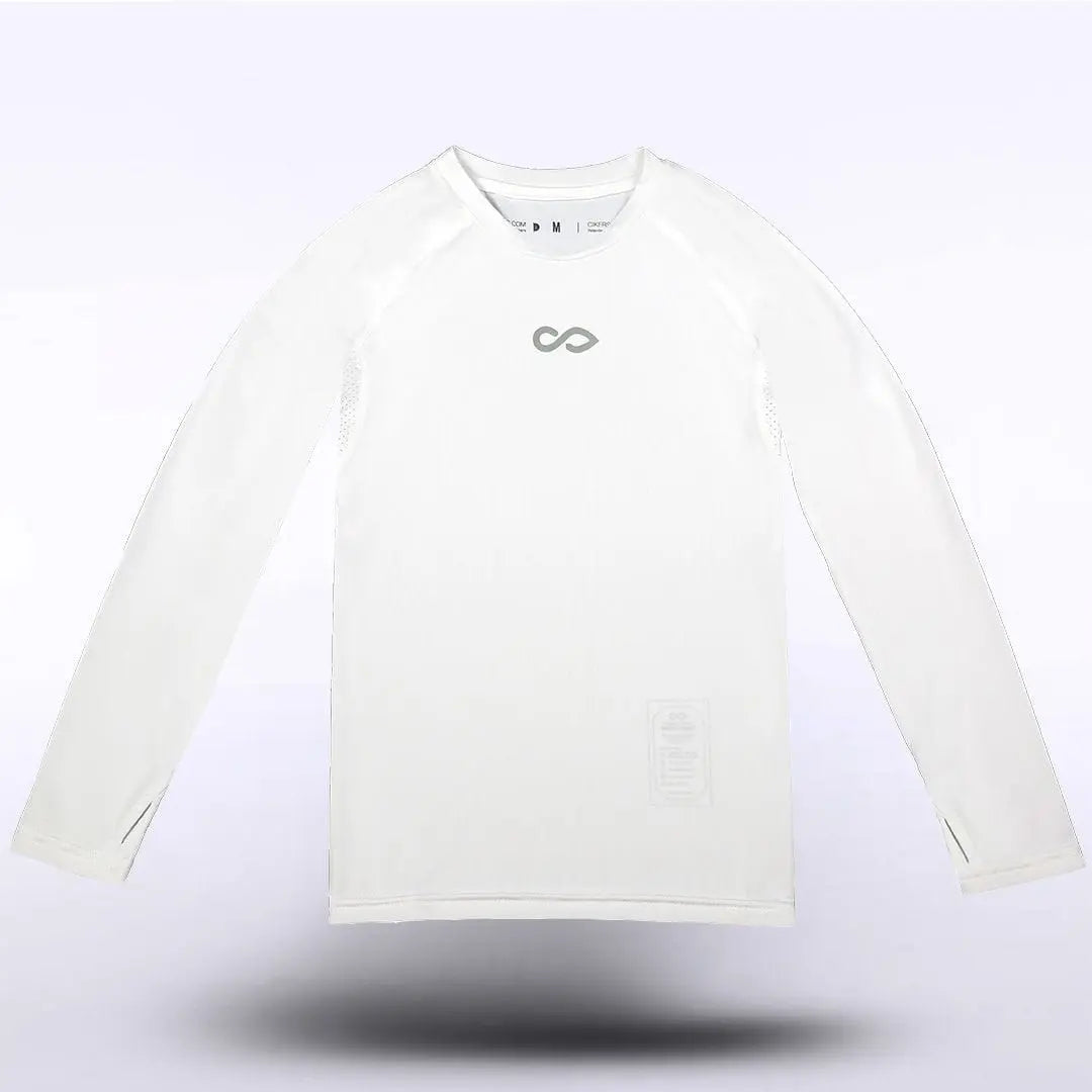 Cikers Sports Tights White / 130 Dragon Vein Kids Compression Long Sleeve Top