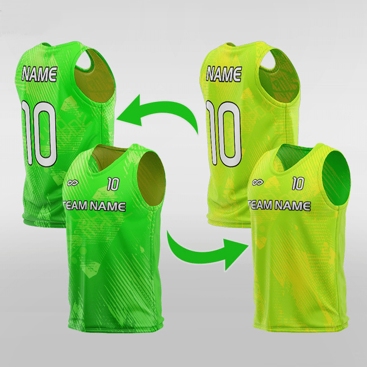 Cikers Sports Training Bibs Neon Color - Custom Reversible Training Bibs Green and Yellow
