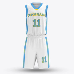 Cikers Sports white / S laureate - Customized Sublimated Basketball Set