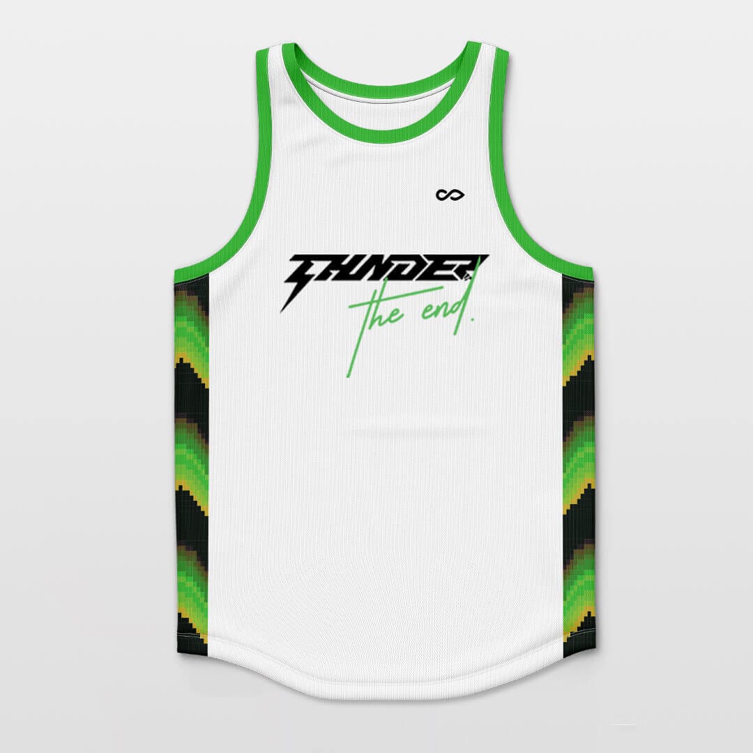 Cikers Sports White / S Neon - Customized Basketball Jersey Sleeveless