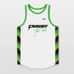 Cikers Sports White / S Neon - Customized Basketball Jersey Sleeveless