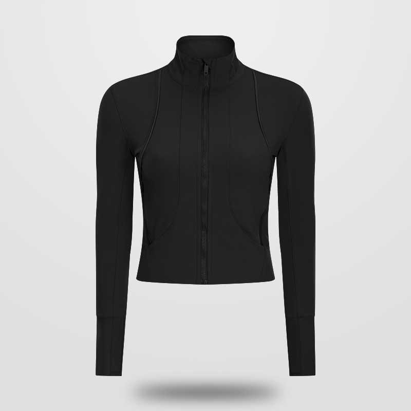Cikers Sports Yoga Black / S Customized Full Zip Workout Sports Jackets
