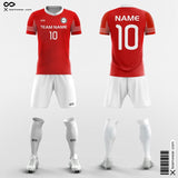 Classic Red Soccer Jersey Kit