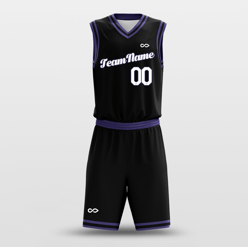 custom black purple jerseys