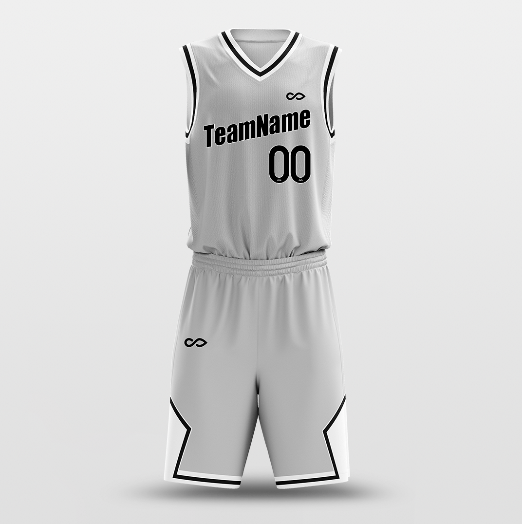 Wholesale Custom Latest Basketball Jersey Design White and Black