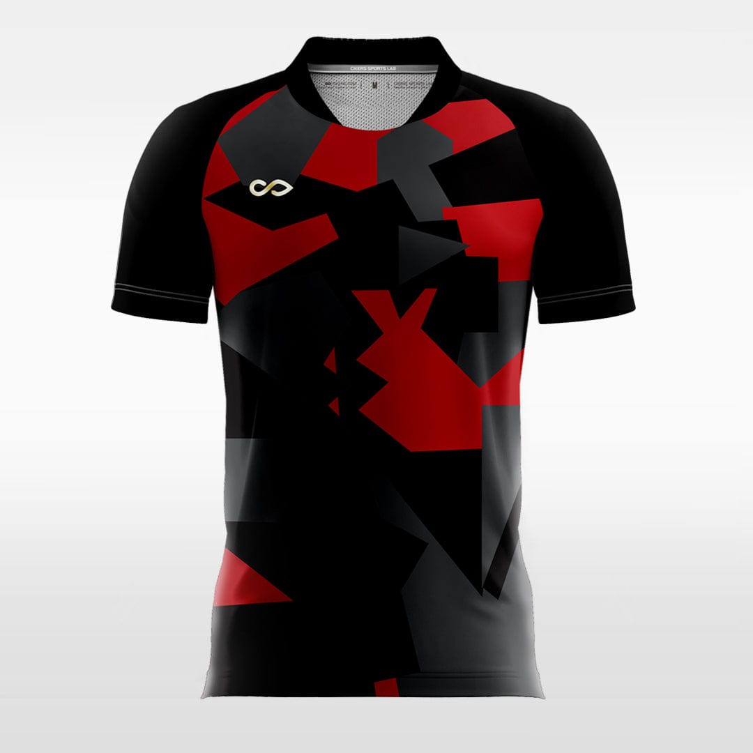 Red and Black Soccer Jersey Design Custom Made Personalized Jersey Uniform  Sportswear Manufacturer