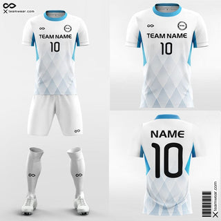 Custom Soccer Jerseys White and Blue