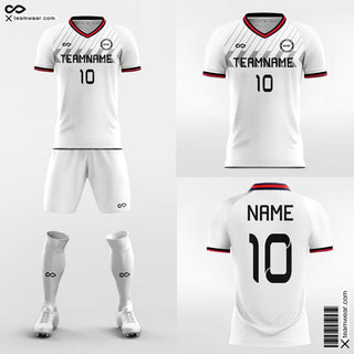 Custom White Soccer Jersey Kit