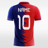 Blue and Red Soccer Jersey for Men
