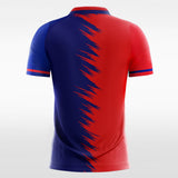 Blue and Red Soccer Jersey Design Sublimated