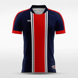 Navy&Red Striped Custom Soccer Shirts