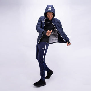 Navy Blue Dragon Vein Winter Jacket