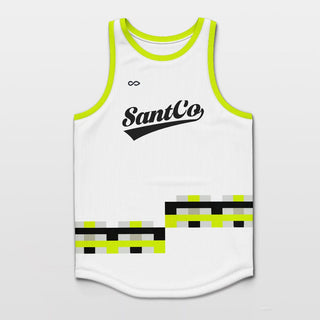 White basketball jerseys customized