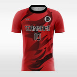 Cool Fire - Custom Kids Soccer Jerseys Design Red Color