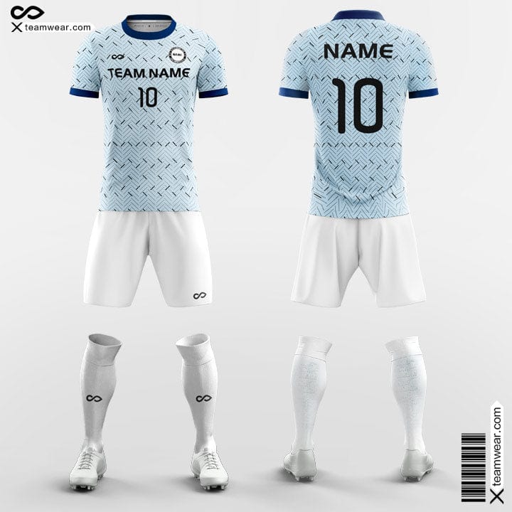 Custom Purity Color Mens Team Soccer Kit Design-XTeamwear