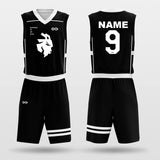 black basketball jersey custom sublimated