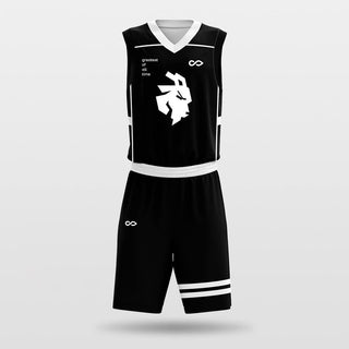 black basketball jersey set custom design