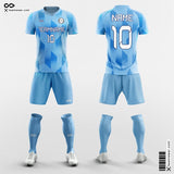 Graphic Blue Soccer Jersey Kit