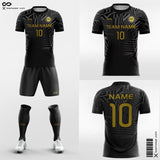Graphic Soccer Jersey Black for Club